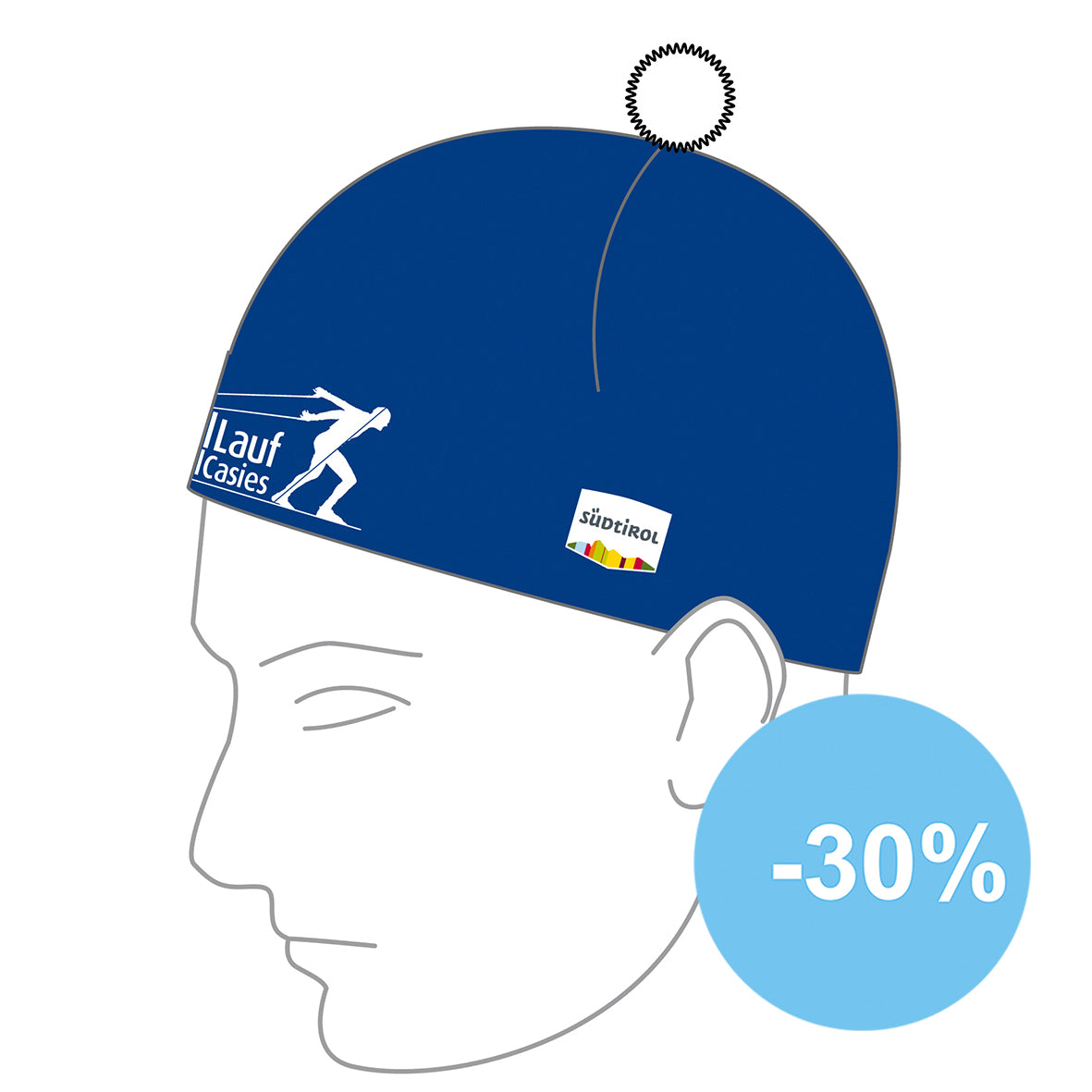 Langlaufmütze Dunkelblau